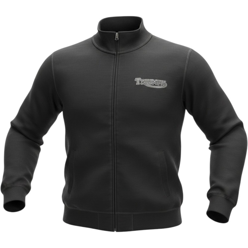Lucky Brand Triumph Bakersfield Cycle Shop Full Zip Sweatshirt Mens XXL Black